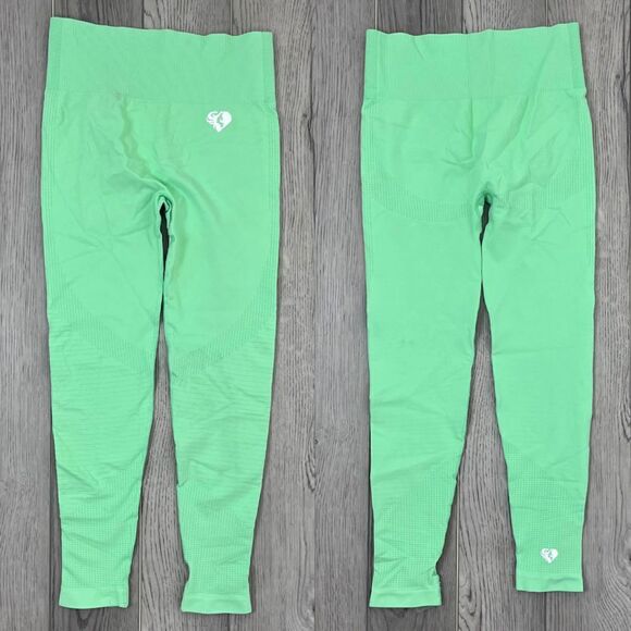 Women's Best Size L High Rise Compression Perforated Activewear Leggings FLAWED* - Picture 1 of 8
